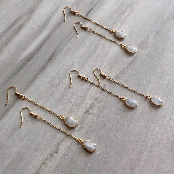 ❗️LAST❗️Moonstone Crystal Drop Earrings - Picture 3 of 5